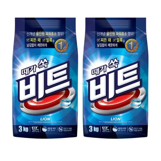 비트 분말 세탁세제 3kg 2개