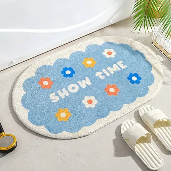 플라워 발매트 블루쇼타임 40x60cm 1개