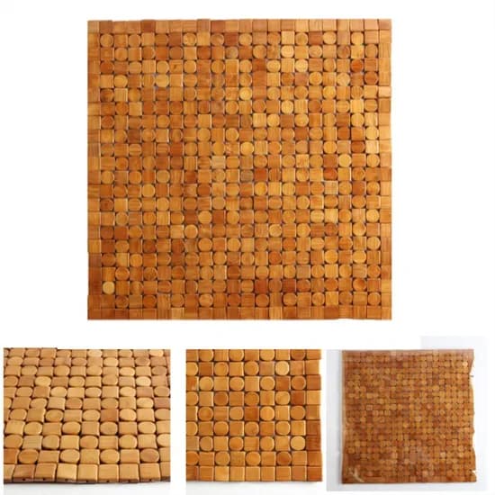 쿨썸머 동글네모 대나무 방석, 내추럴, 44x44x1cm, 1개
