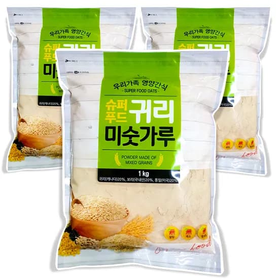 슈퍼푸드 귀리미숫가루 1kg 3개