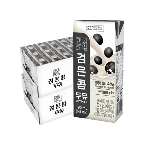 건국유업 검은콩 두유, 190ml, 48개