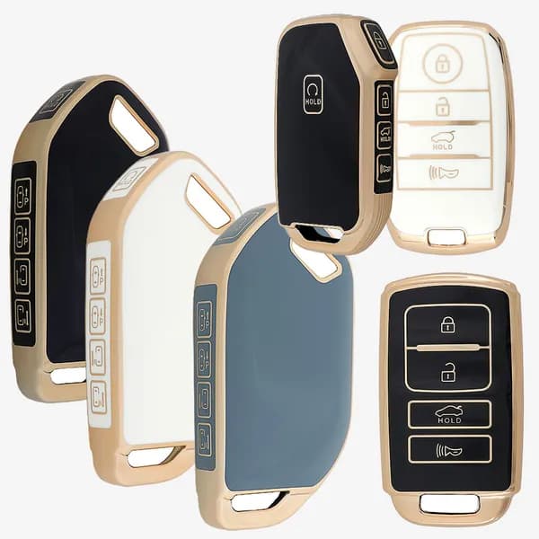 기아 TPU 스마트키 케이스 아이보리+그레이블루 C타입 2개