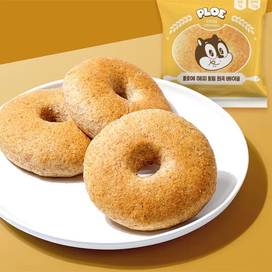 플로에 고단백 통밀 원곡 베이글 오리지널 105g 8개