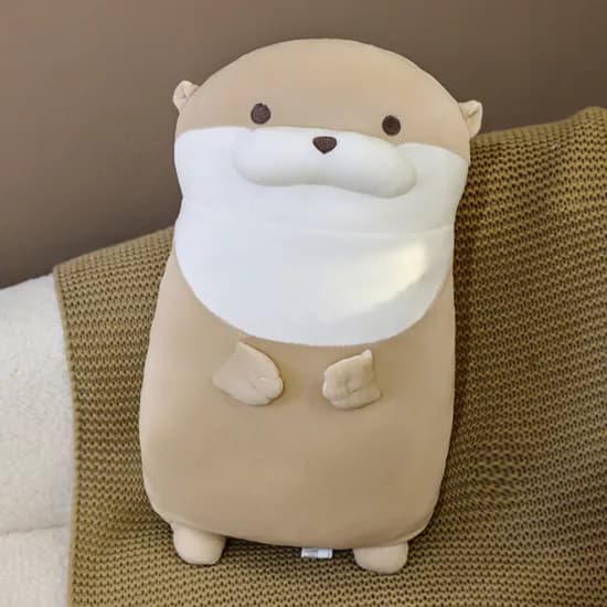 수달 쿠션, 브라운, 45cm, 1개