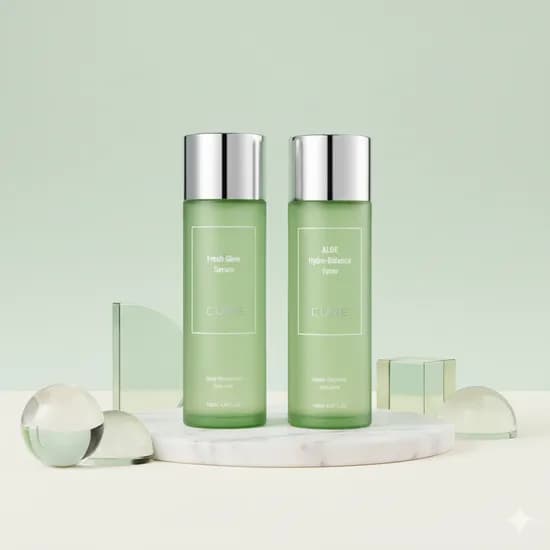 김정문알로에 큐어 모이스트 카밍 토너 130ml + 에멀젼 130ml, 1개