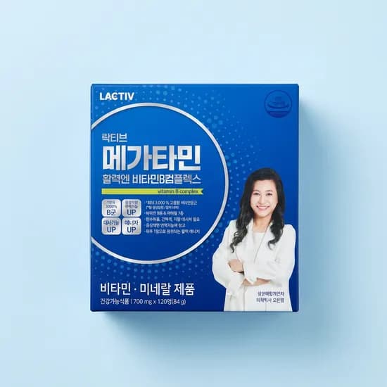 락티브 오은영 메가타민 활력엔 비타민B컴플렉스 4개월분 120정 1박스