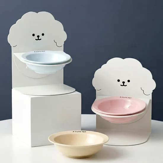 마그넷 세라믹 식기 MAVVPET, 곰돌이화이트, 무광화이트, 1개