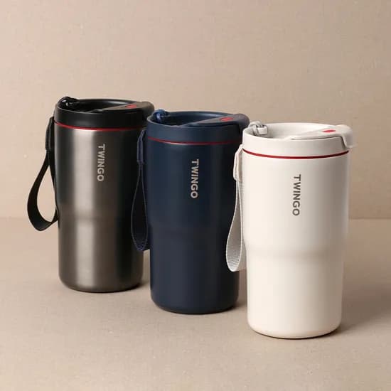 트윙고 스텐 더카페 텀블러 스틸블랙 480ml 1개