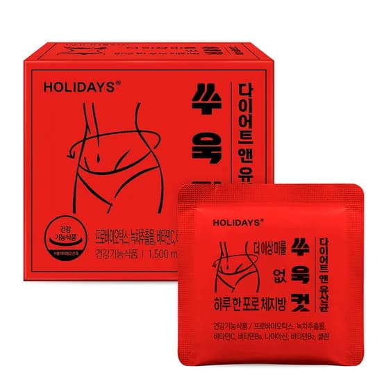 홀리데이즈 쑤욱컷 다이어트 앤 유산균, 21g, 1box