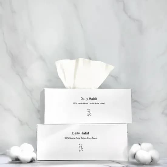 오늘습관 내츄럴 순면 페이스 타올 100매 무표백 12,900원