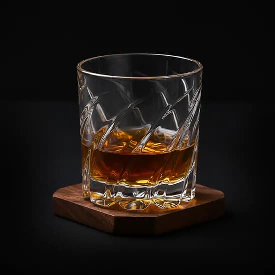 샤크핀 회전 위스키잔 온더락잔, 250ml, 1개