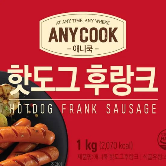 사조대림 애니쿡 핫도그 후랑크 1kg 1개