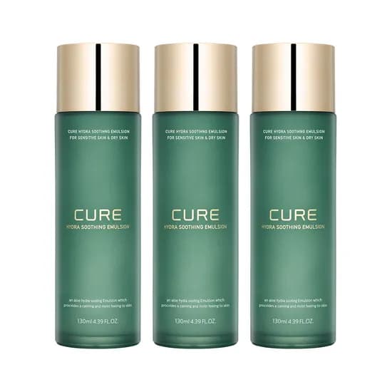 김정문알로에 큐어 하이드라 수딩 에멀전, 130ml, 3개