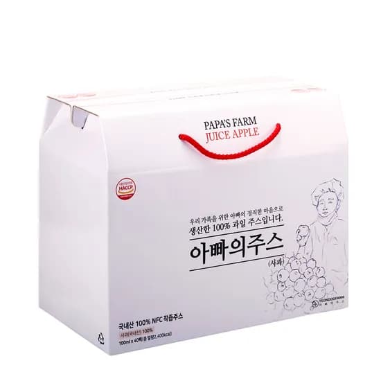 연두팜 아빠의주스 사과 100ml 40개입
