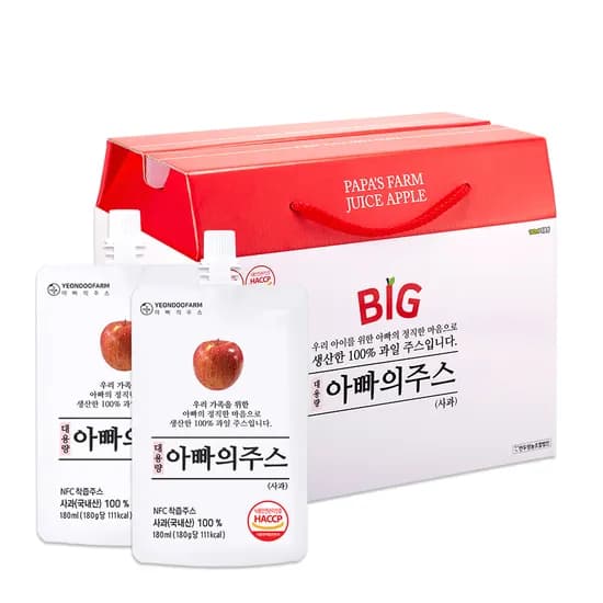 연두팜 아빠의주스 사과 180ml 30개입