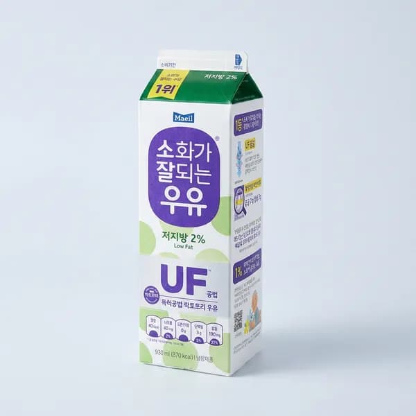 매일 소화가 잘되는 저지방 우유 930ml 2개