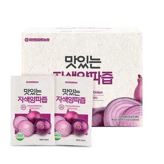 로웰팜 맛있는 자색양파즙 100ml 50포