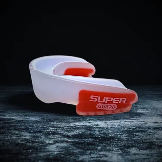 SUPER GUARD MMA 입문형 마우스가드, 화이트+레드, FREE, 1개