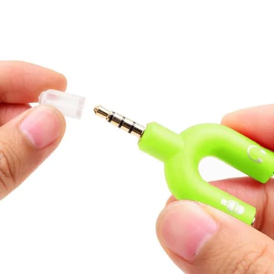 SS Collection 오디오 분리 젠더, SS-AUXY04, 그린, 1cm, 1개