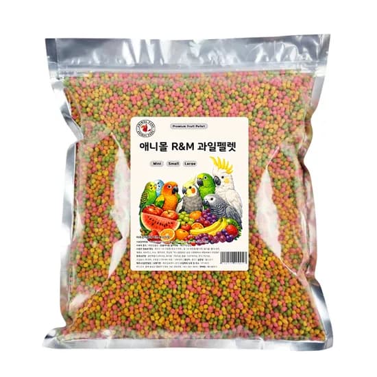 애니몰파크 과일펠렛 중소형 앵무새 과일사료, 1.6kg, 1개
