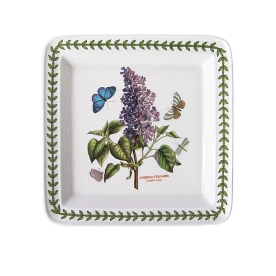 포트메리온 보타닉 가든 스퀘어 플레이트 대 가든라일락 27.2x27.2cm 1개