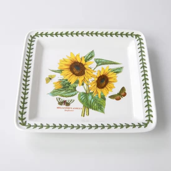 포트메리온 보타닉 가든 스퀘어 플레이트 대 썬플라워 27.2x27.2cm 1개