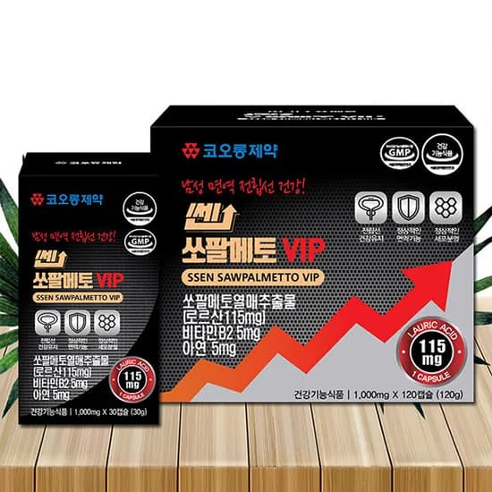 코오롱제약 쎈 쏘팔메토 VIP 1000mg 120캡슐 1개