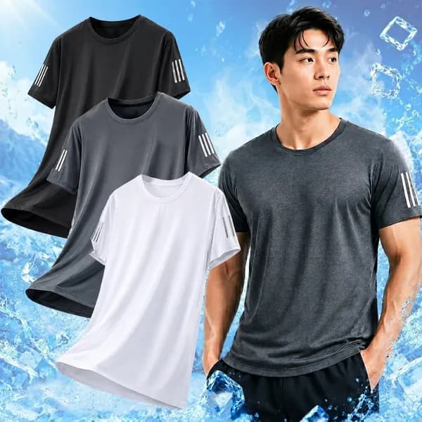 남여 공용 쿨링 기능성 반팔티 블랙 2XL 3개