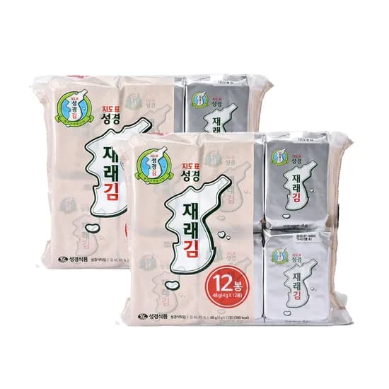 지도표성경김 재래 식탁김, 4g, 24봉