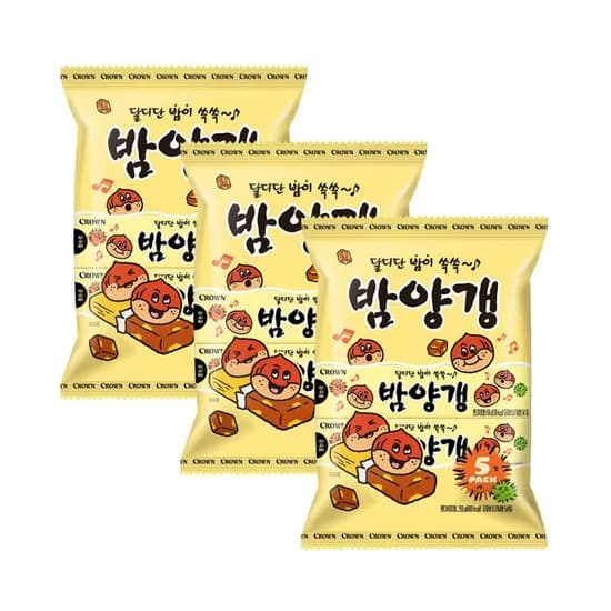 크라운 밤양갱 250g 5개입 3개 10,300원