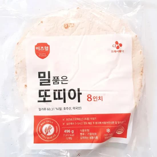 CJ제일제당 이츠웰 밀품은또띠아 8인치 12장 1개