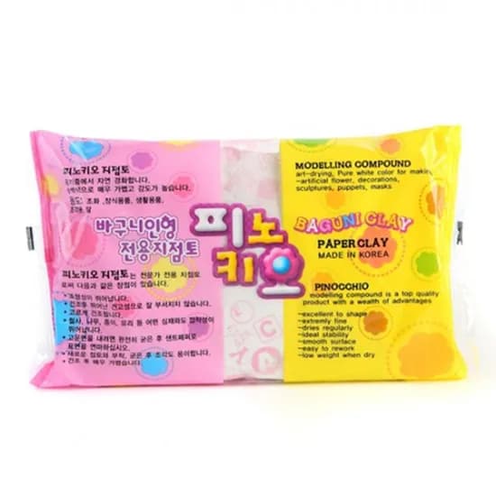 피노키오 바구니 지점토, 하양, 400g, 30개