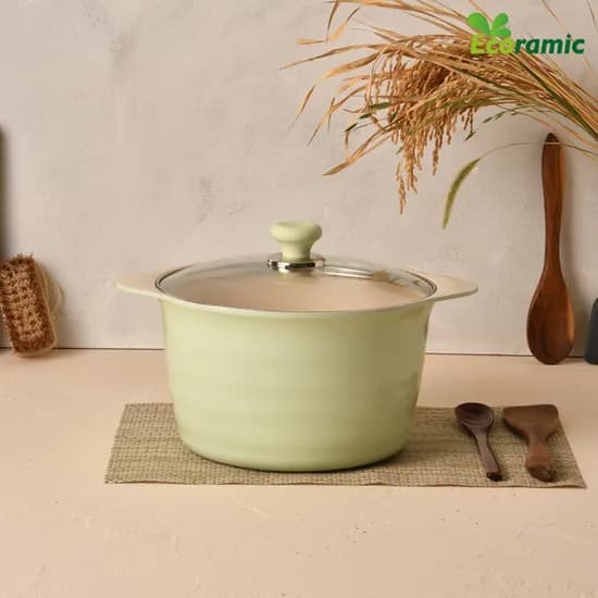 에코라믹 허브 IH 곰솥냄비, 그린, 26cm, 1개