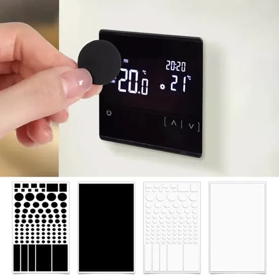 아띠꼴로 LED 암막 스티커, 화이트, 디자인+무지, 1세트