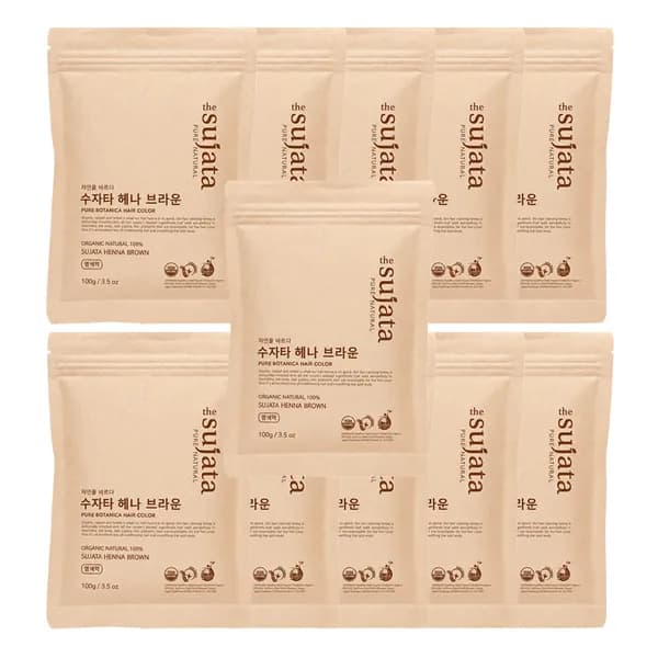 수자타 헤나 유기농 비건 천연 염색약 브라운11 + 호호바 오일 1개