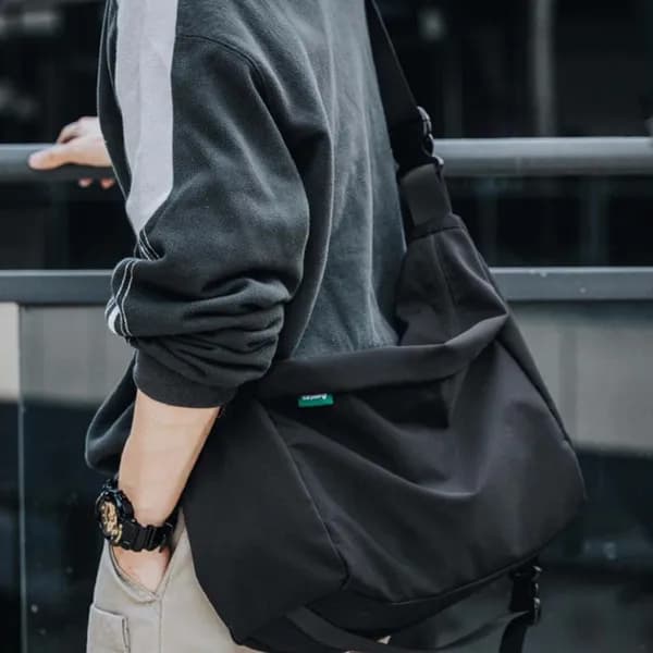 유스몰 남성 옥스포드 메신저백 크로스백 블랙