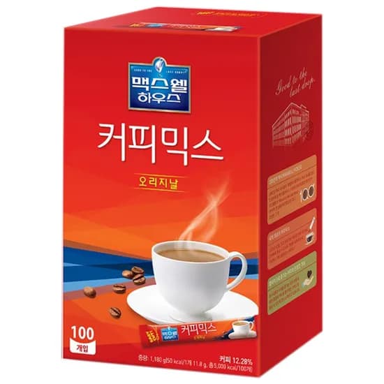맥스웰하우스 오리지날 커피믹스 100개입 1박스