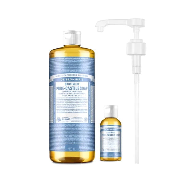닥터브로너스 캐스틸 솝 베이비 마일드 950ml+60ml+펌프 세트 1개 29,900원