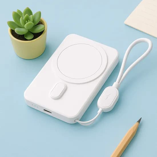 엑티몬 맥세이프 보조배터리 M-MAG-10000, 화이트, 1개