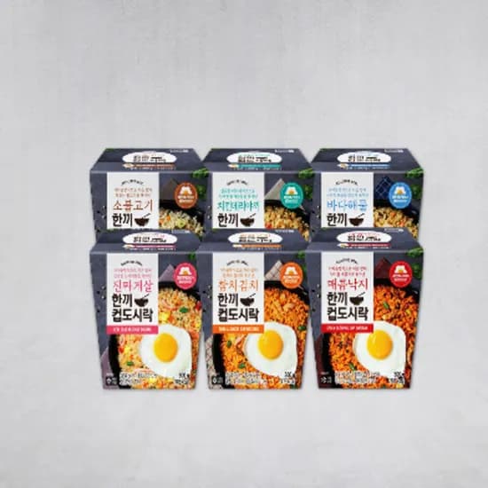 오쿡 한끼 컵도시락 해물볶음 6종 300g 6개입