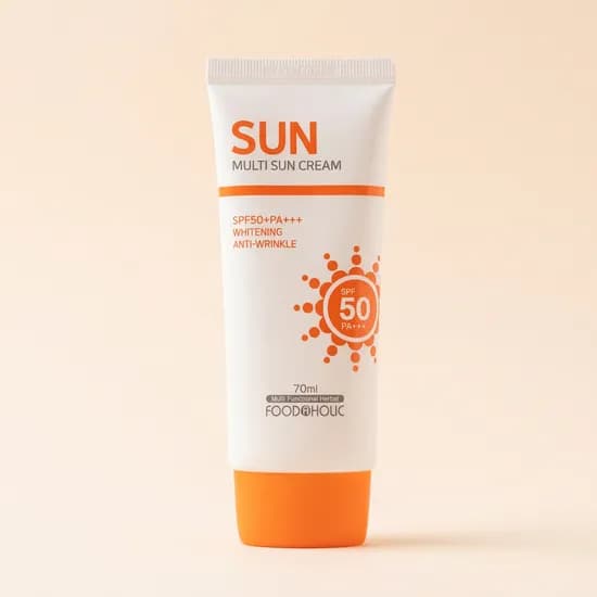 푸드어홀릭 멀티 선크림 백탁없는 혼합자차 70ml 3개