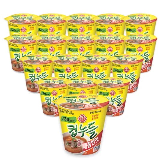 오뚜기 컵누들 매콤한맛 37.8g 18개