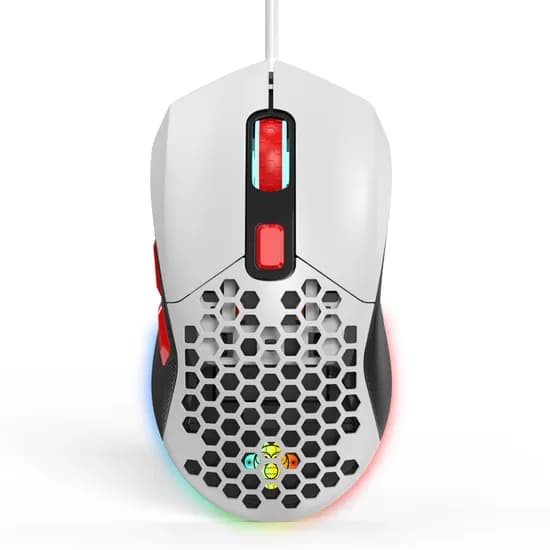 지데빌 유선 게이밍 마우스, G100 TRANS, 화이트