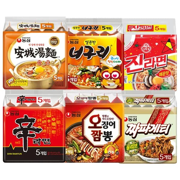 농심 라면 멀티팩 6종 1세트 27,500원