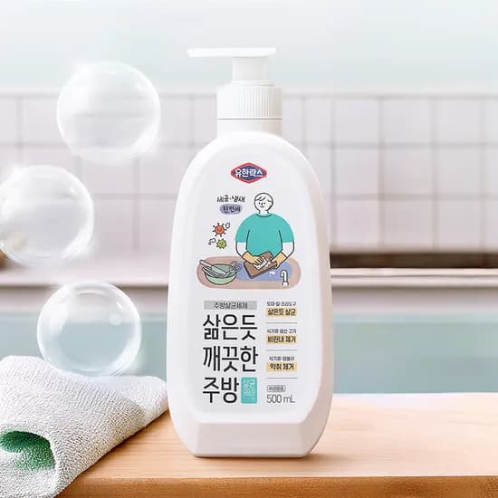 유한락스 삶은듯 깨끗한 주방 살균세제 500ml 1개 7,600원