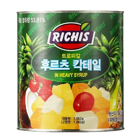 리치스 후르츠 칵테일 과일통조림 3kg 1개