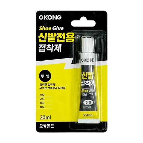 오공 신발전용 접착제, 투명, 20ml, 1개