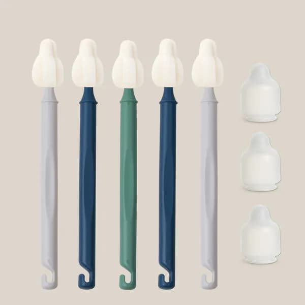 하이비 몽글이 젖병 젖꼭지 텀블러 세척솔 시원한바람 롱미니솔5p+먼지캡3p 1세트 11,900원
