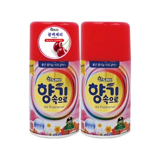 산도깨비 향기속으로 캔 방향제 블랙체리 290ml 2개