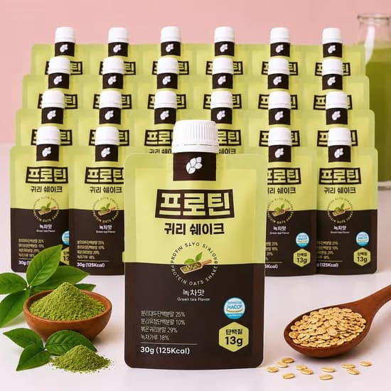 논앤밭위드 프로틴 귀리쉐이크 녹차맛 30g 20개
